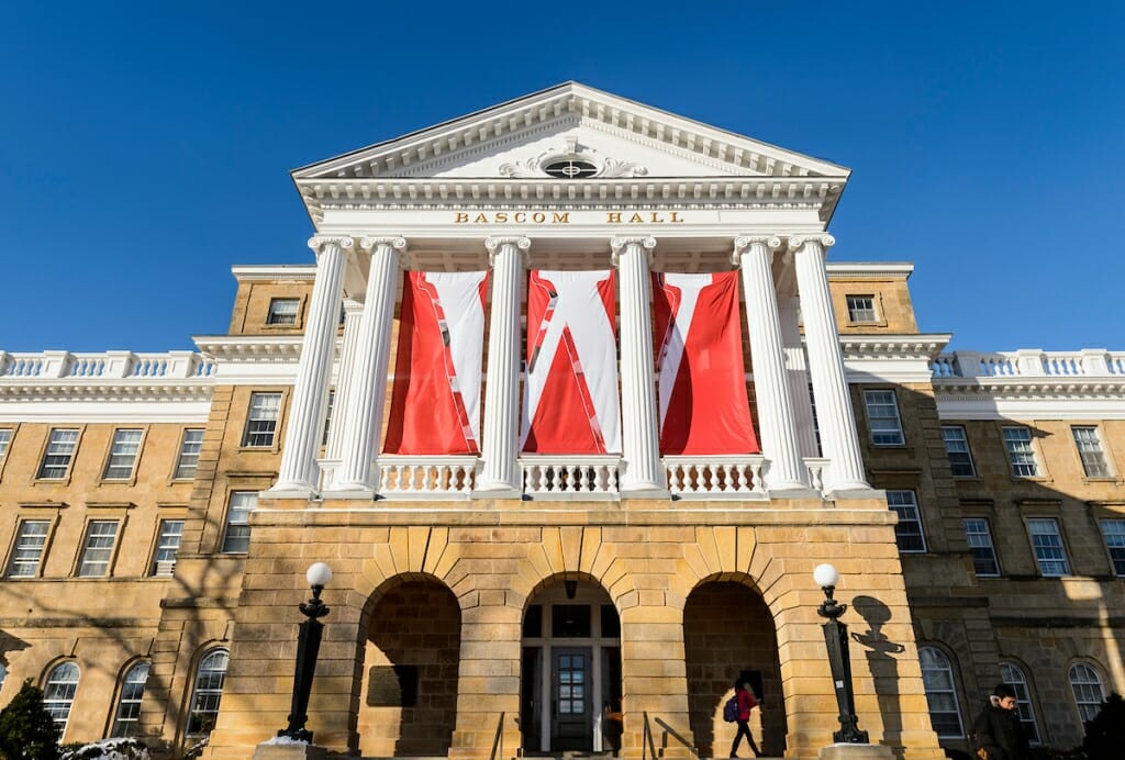 UWiscResearch's tweet card. The UW–Madison inductees are political philosopher Harry Brighouse, social psychologist Patricia Devine, political scientist Lisa Martin and cognitive neuroscientist Mark Seidenberg.