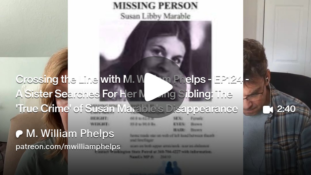 MWilliamPhelps's tweet card. Get more from M. William Phelps on Patreon