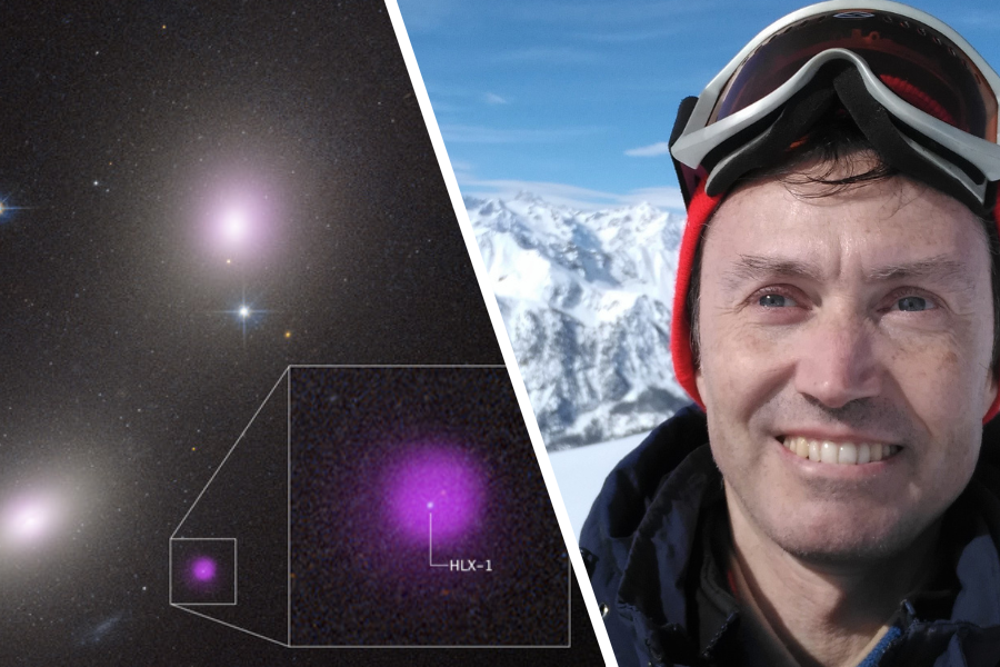 mediainaf's tweet card. Il telescopio spaziale Hubble e l’osservatorio a raggi X Chandra hanno individuato quello che potrebbe essere un buco nero di massa intermedia: un oggetto estremamente raro nell’universo. La luminosa...