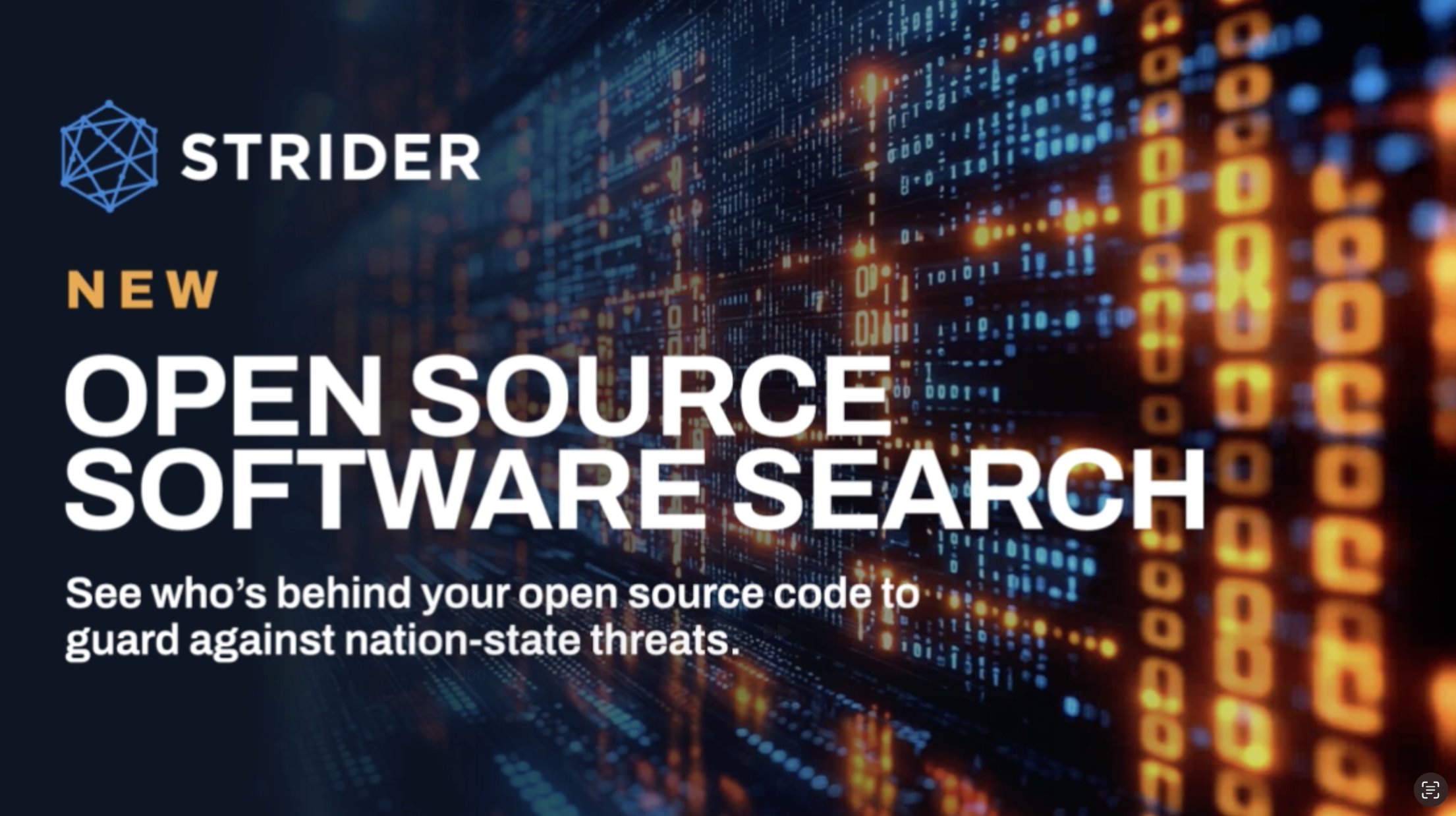 StriderIntel's tweet card. Salt Lake City, UT (July 17, 2025)  – Strider Technologies, Inc. today released its Open Source Software screening tool, a new capability empowering organizations to identify nation-state threats to...