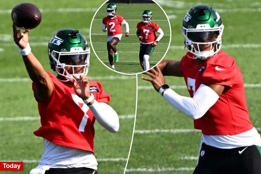 rosterfe's tweet card. Justin Fields was carted off the field Thursday at Jets practice after limping off the field.