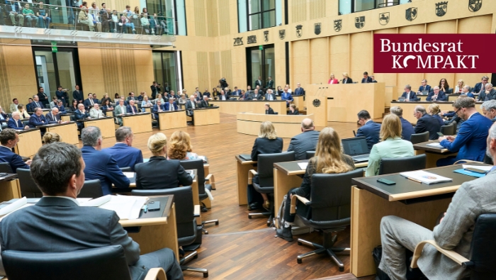 bundesrat's tweet card. Kanzlerrede, Investitionsbooster, Haushaltsgesetz 2025