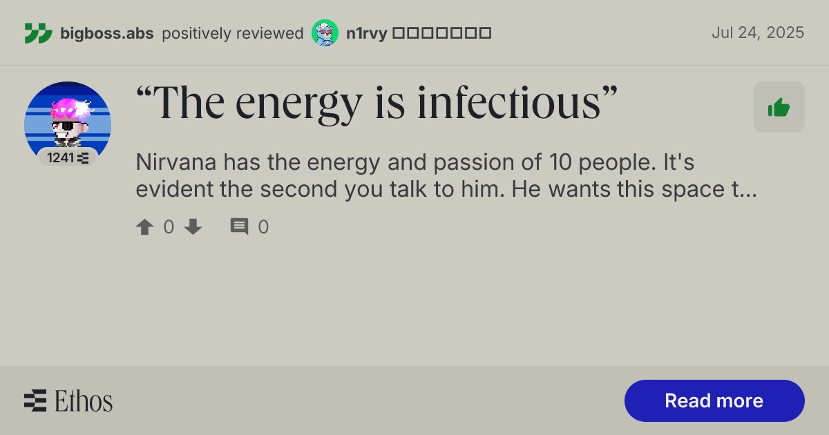 bigbossage_'s tweet card. "The energy is infectious"