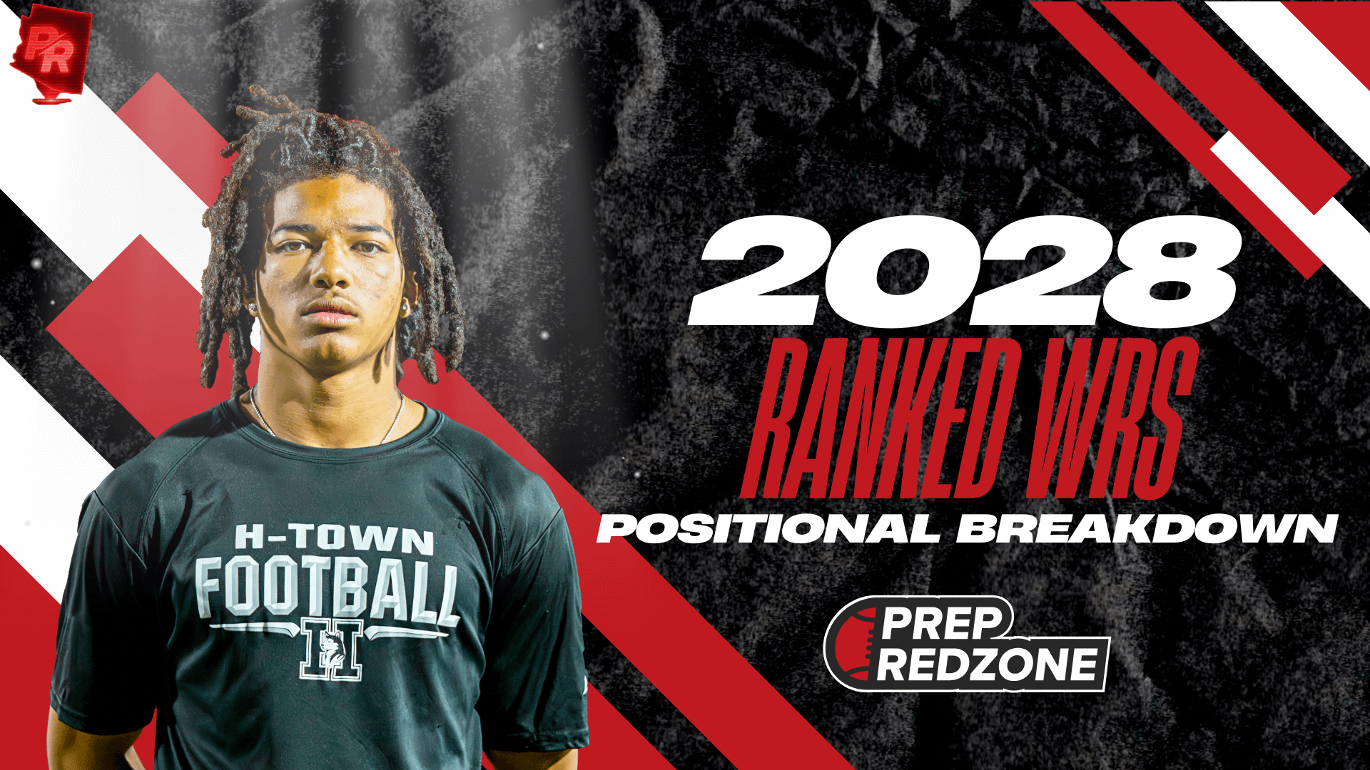PrepRedzoneAZ's tweet card. Arizona’s updated 2028 rankings are out, and the WRs are taking center stage. We're breaking them all down for you.