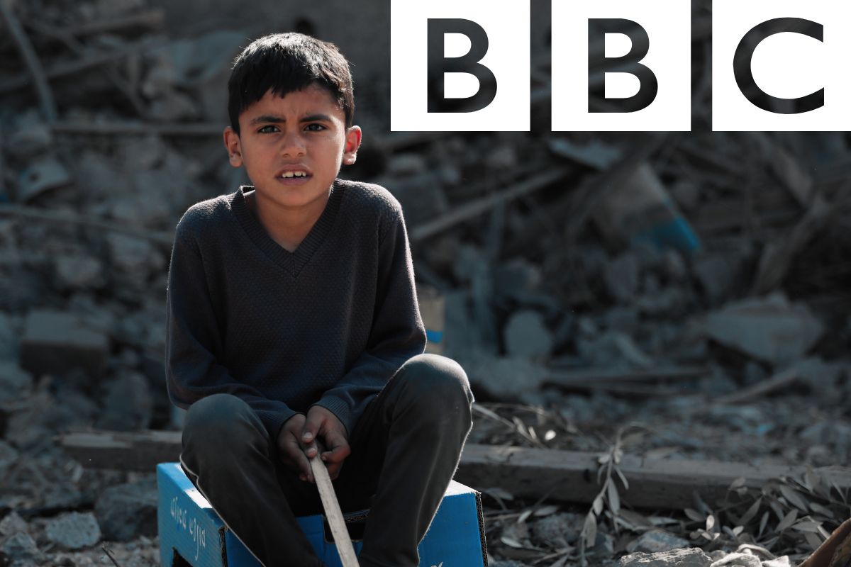 revcommunists's tweet card. The hypocrisy of the British state, from the BBC blocking their own commissioned documentaries about Gaza, to the Met police arresting elderly people for their opposition to genocide, is Orwellian....