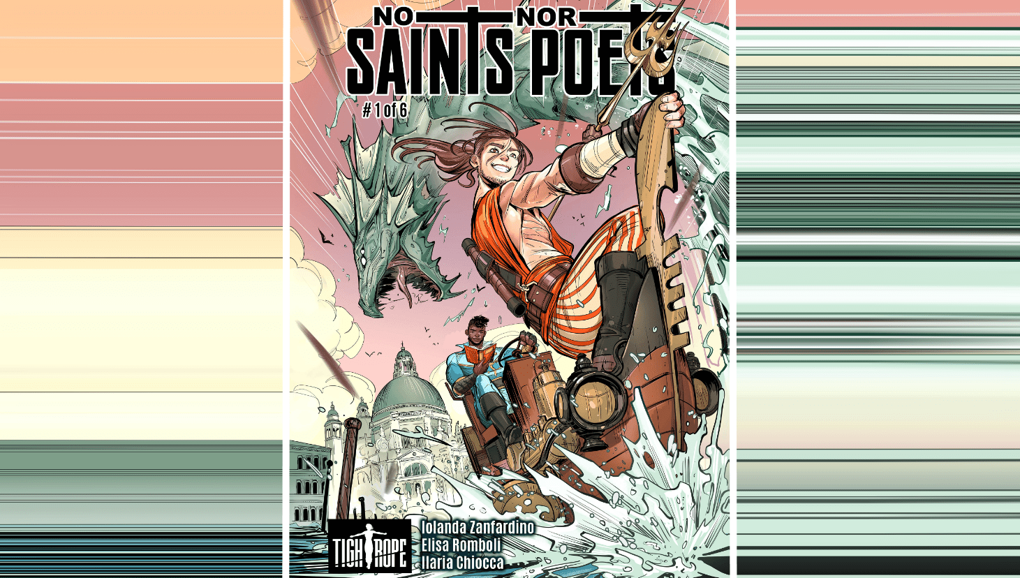 Writer_Jaiswal's tweet card. Set in a flood-ravaged city divided by wealth and power, 'No Saints Nor Poets' follows con artist Flynn and ex-priest Pierre as they take on a mysterious delivery job. The issue blends adventure &...