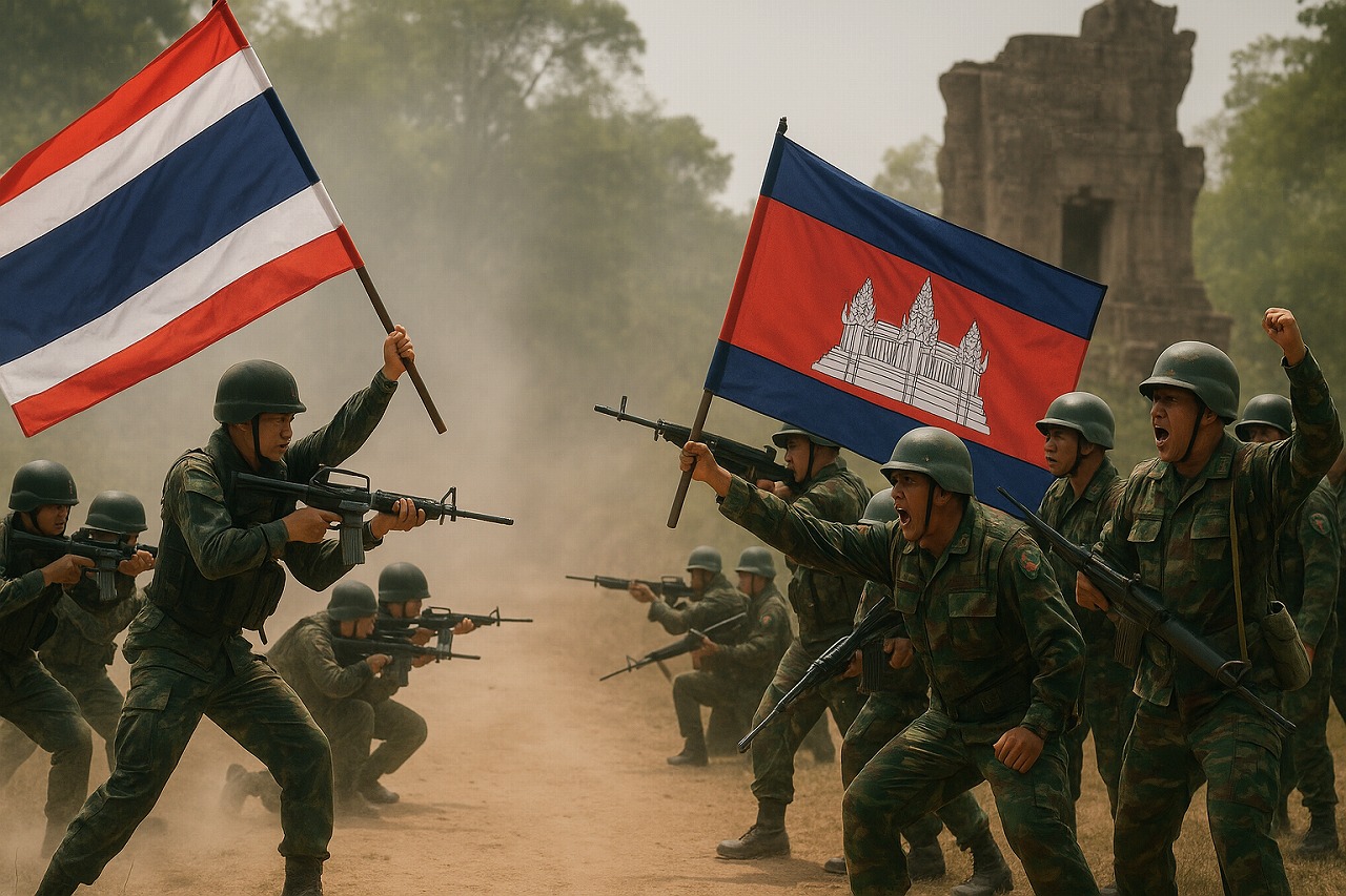 XBomberThailand's tweet card. ７月26日、在タイ日本国大使館より、カンボジア国境付近における軍事衝突に伴う注意喚起が参りましたので、共有させて頂きます。 （以下原文ママ） １　本年７月２４日にタイ・カンボジア両軍が本格的な戦闘に突入して以降、現在も両軍による兵器を用いた