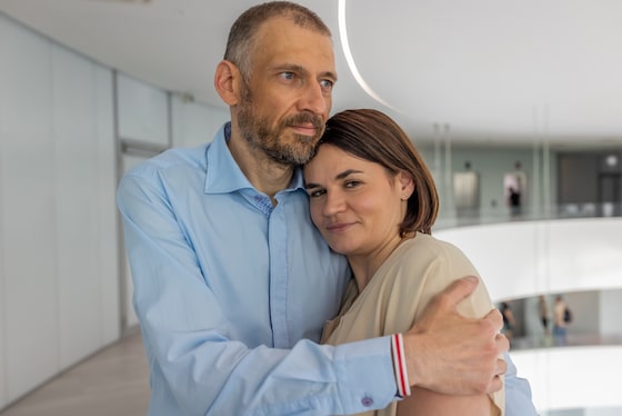 markmackinnon's tweet card. When Siarhei Tsikhanouski was jailed, his wife took his place as the leading force of pro-democracy. Now he’s out, and the couple must regain footing with each other and their roles
