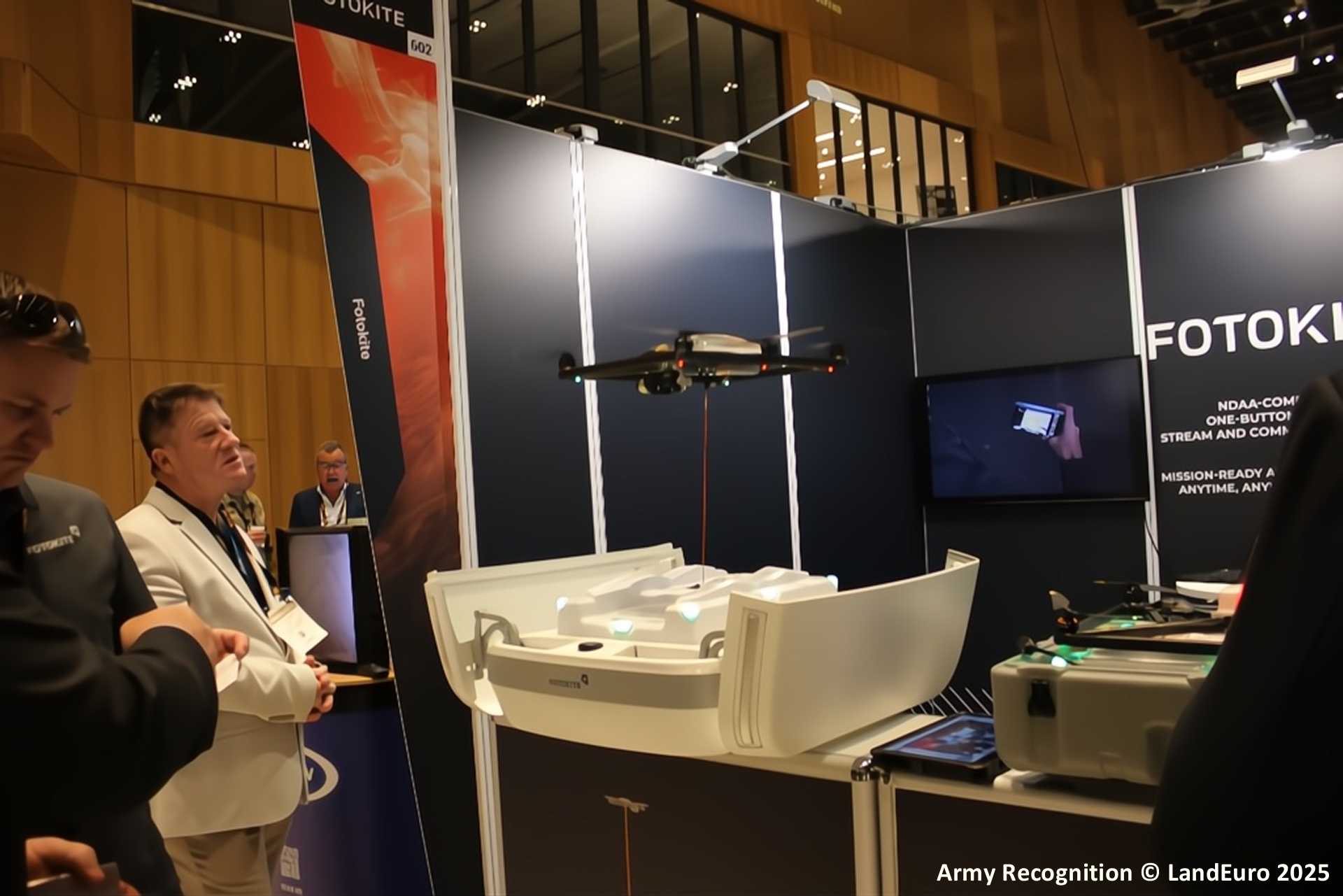 AirRecognition's tweet card. LandEuro 2025: Swiss company Fotokite mounts 45-meter tethered drone on SUV rooftops for uninterr...