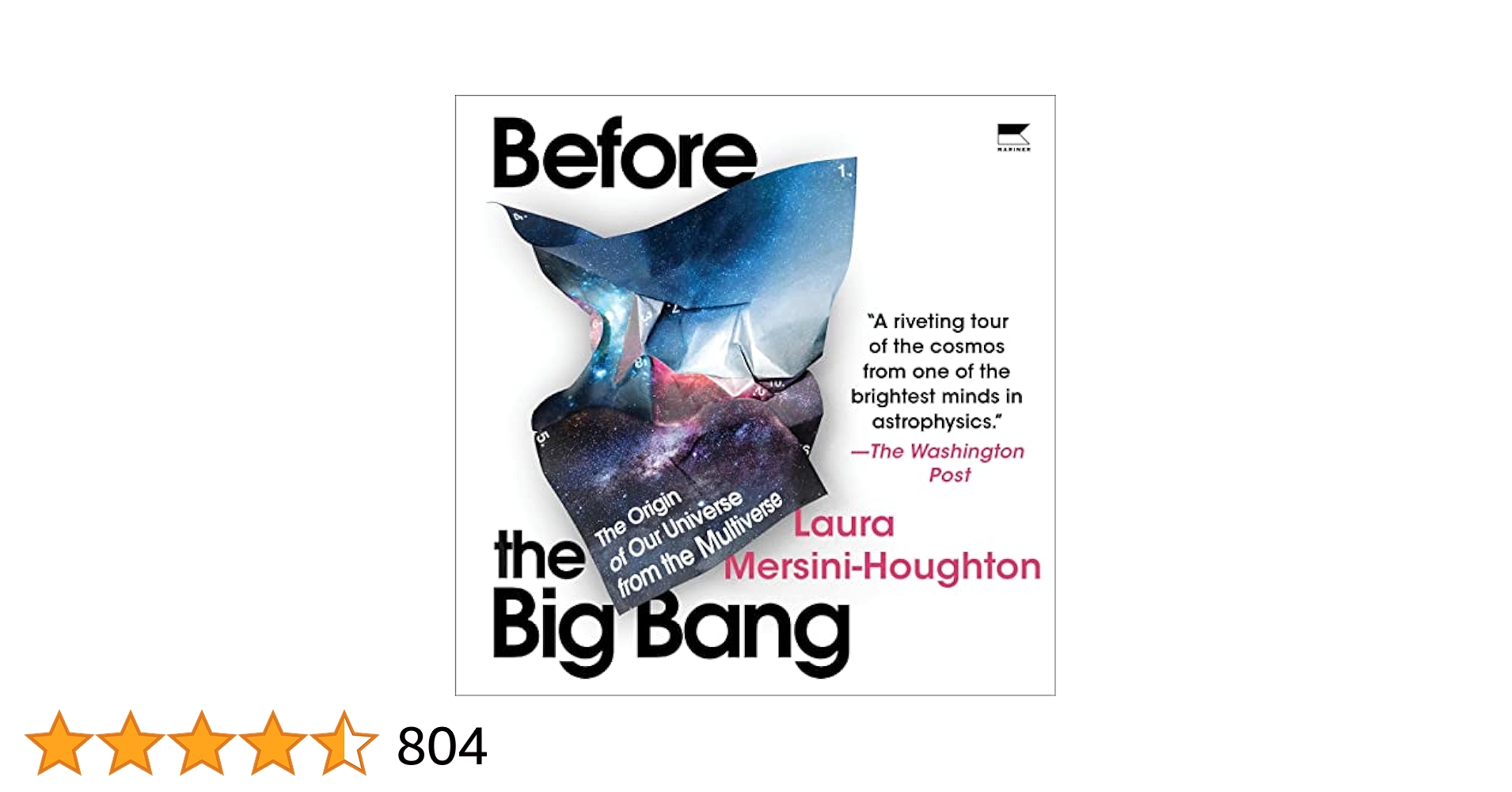 ScienceBoooks's tweet card. Before the Big Bang: The Origin of Our Universe from the Multiverse