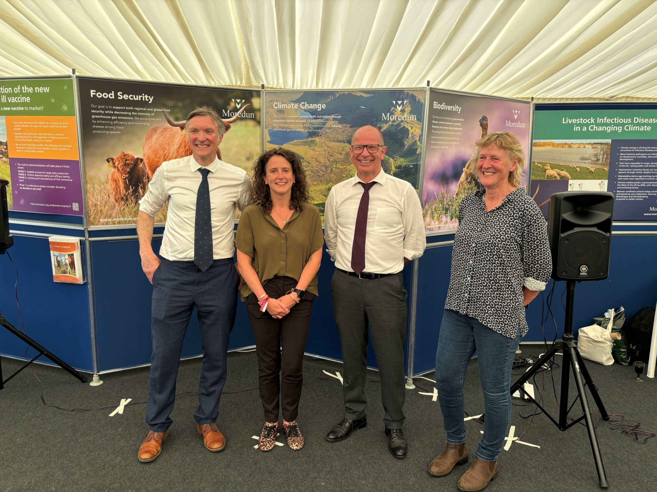 MoredunComms's tweet card. The Cabinet Secretary for Rural Affairs, Land Reform and Islands, Mairi Gougeon, announced that the Scottish Government will provide match-funding of up