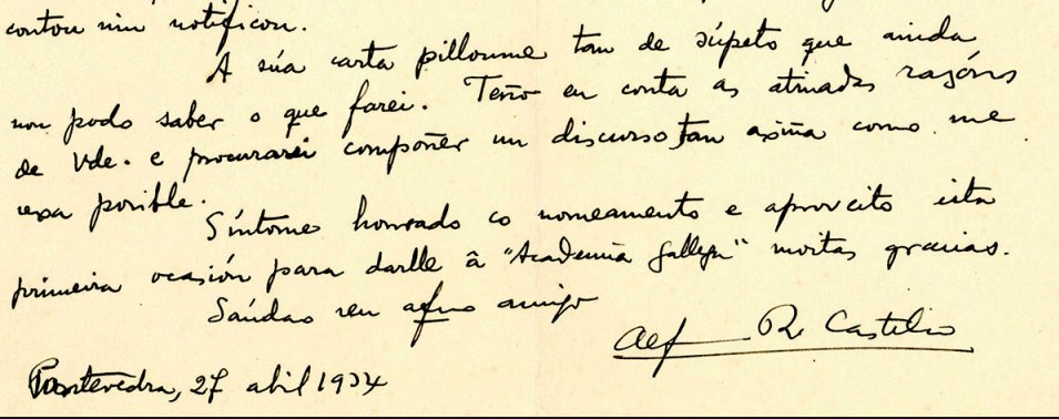 GC_GCiencia's tweet card. A institución publica en formato dixital documentos vinculados ao ingreso do escritor galego o 25 de xullo de 1934