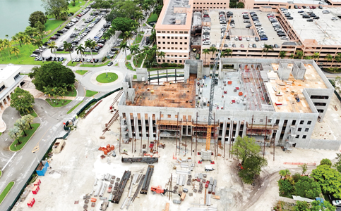 BHCancerCare's tweet card. Construction continues on the Al and Jane Nahmad Women’s Cancer Center at Baptist Health’s Kendall campus, with topping out of the building structure planned for September and completion expected by...