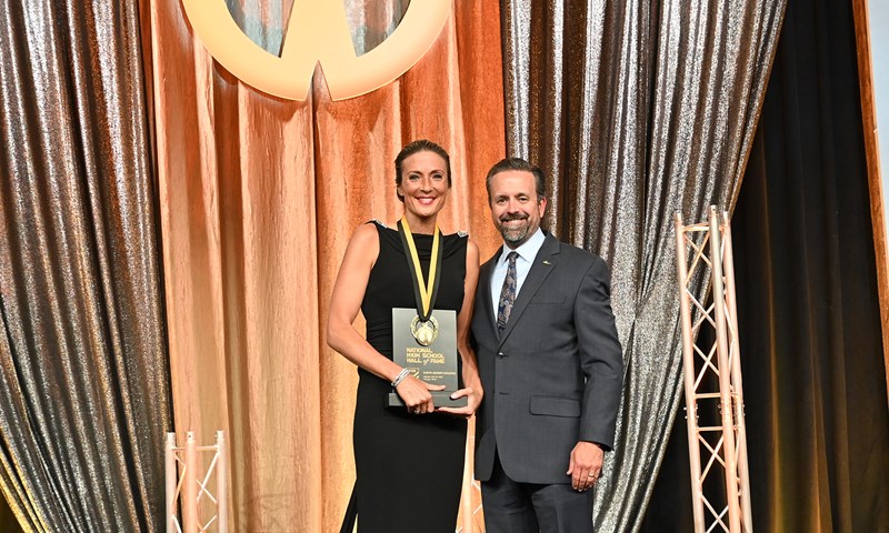 NYSPHSAA's tweet card. WATCH: Caryn Schoff-Kovatch's Induction to National High School Hall of Fame