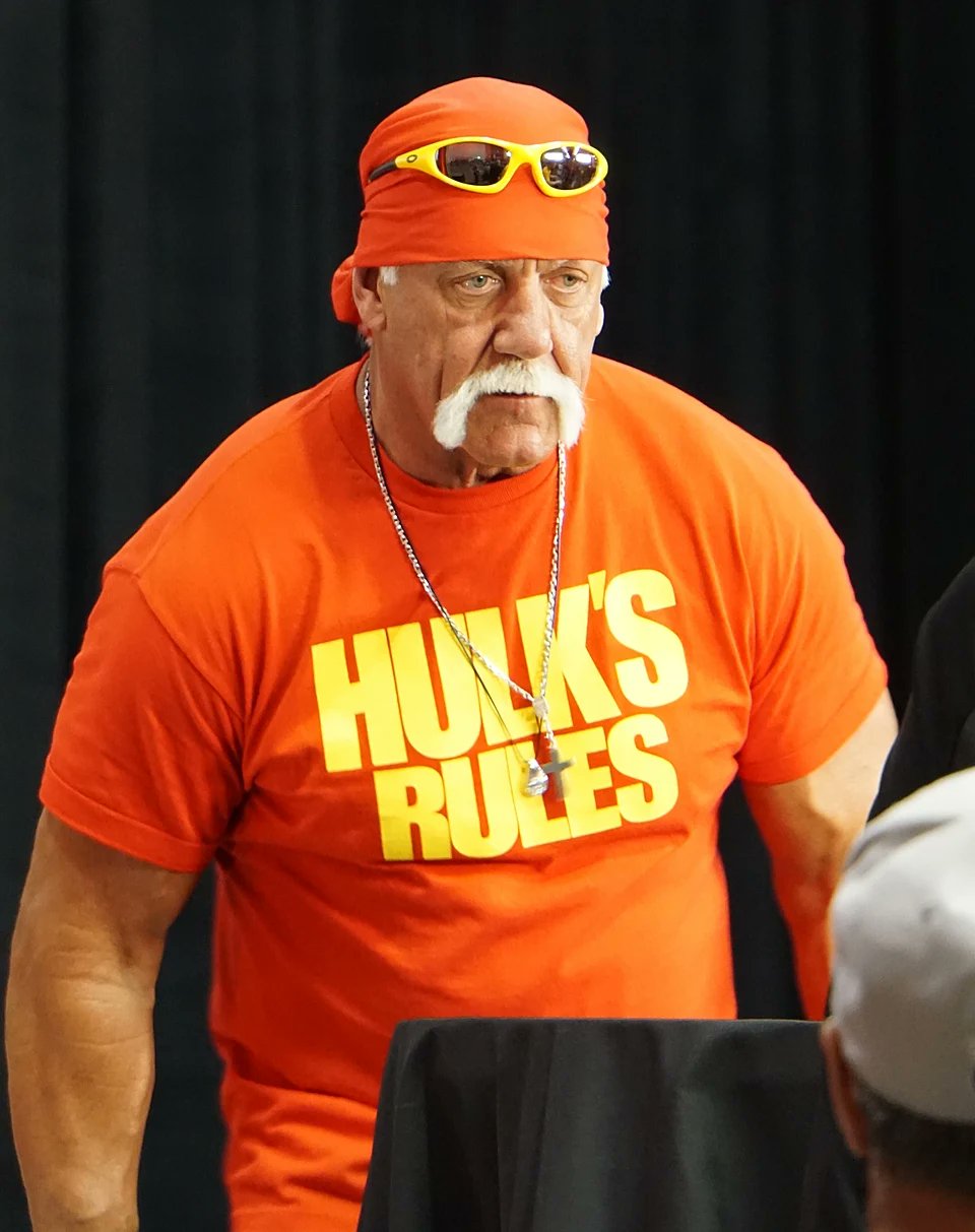 ThreeMenOnABoat's tweet card. Former WWE star Hulk Hogan has died.