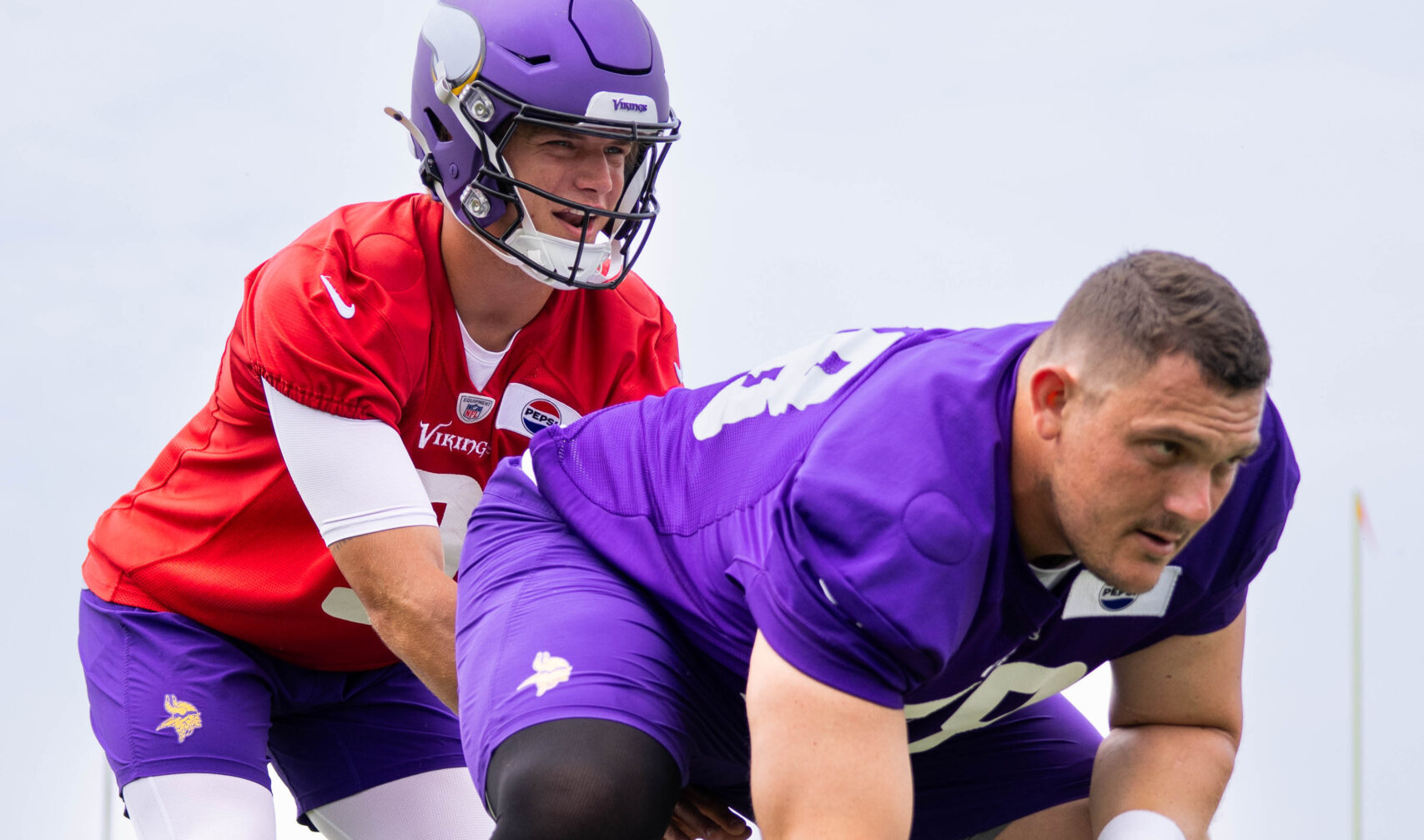 realmnsportsfan's tweet card. Minnesota Vikings starting QB JJ McCarthy already has a new all time favorite teammate, just one day into training camp.