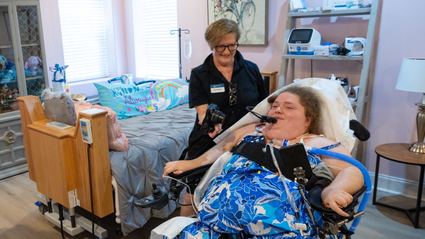 IBWellsSociety's tweet card. When a disabled young woman moved out of a hospital to her own apartment, the Trump administration celebrated — even though it's ending the federal program that made it possible.