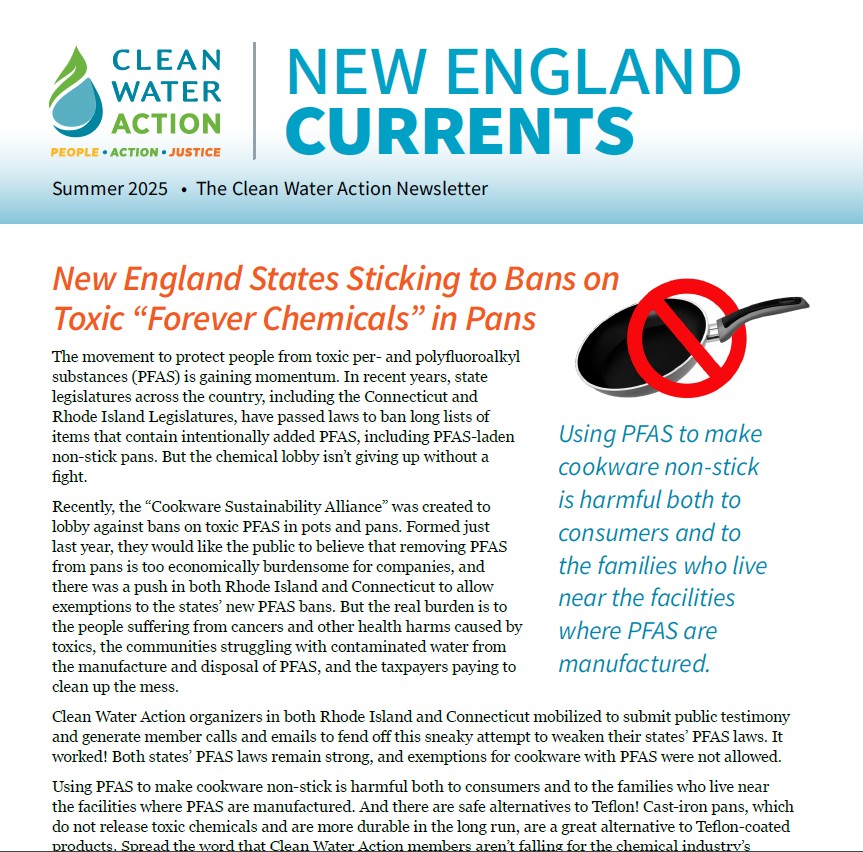 cleanh2oaction's tweet card. In this Issue: New England States Sticking to Bans on Toxic “Forever Chemicals” in Pans; Plastic-Free July Update:
ReThink Gains Ground in Cafeterias; CT Team Scores Big Legislative Wins in 2025;...