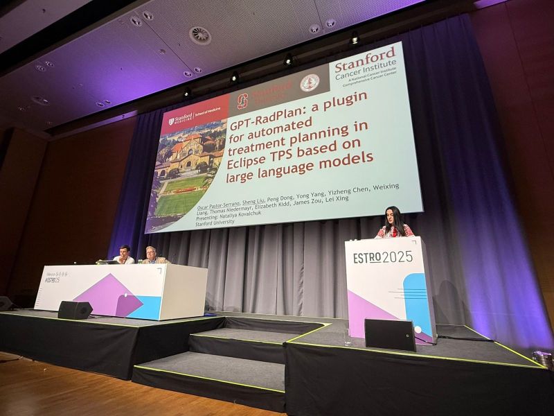 lx2015's tweet card. Last week, Nataliya Kovalchuk took the stage at ESTRO to show what our GPT‑RadPlan model can do inside Eclipse. With a single click, the large language model (LLM) auto‑tunes treatment planning...