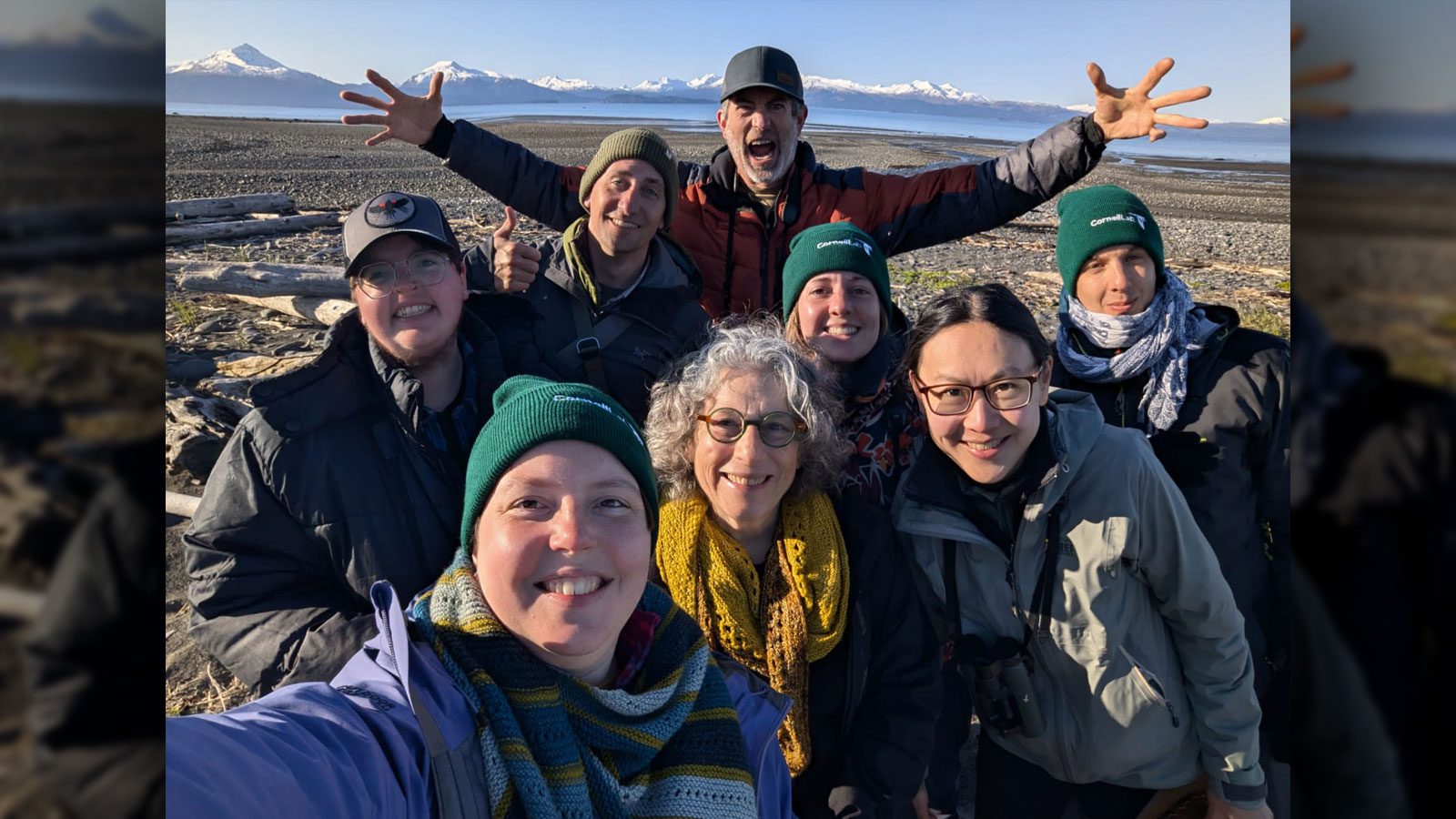 RaickXavier's tweet card. Around 8 a.m. on Big Day, the traveling team visited the Big Sit team to look for Horned Grebes and took this combined selfie. From left to right: Noa Livernois, Holly Grant (front), Taylor Long,...