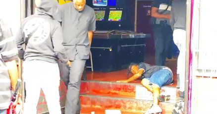 expressupdates's tweet card. POLICE officers of the Port of Spain Division Task Force and CID successfully prevented an attempted robbery at 711 Sports Bar on Independence Square in Port of Spain this morning.