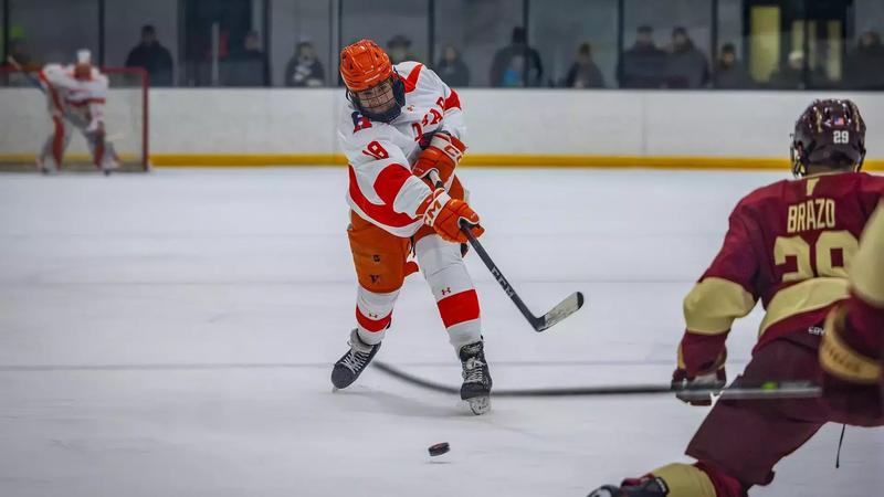 HWSAthletics's tweet card. Hobart College hockey defenseman Austin Mourar '24, MSM '25 recently signed a professional contract with Les Bouquetins Hockey Courchevel-Meribel-Pralognan in the French Division I Hockey League.