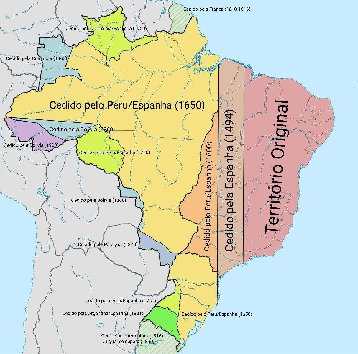 onlmaps's tweet card. Brazilian territorial evolution: from the ancient hereditary flagships to the formation of modern states