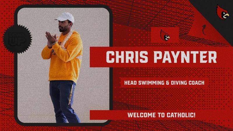 CatholicU_Cards's tweet card. WASHINGTON, D.C.  —  Catholic University Vice President for Athletics and Recreation Kevin Robinson announced the hire of Chris Paynter as the new head coach of both the men's and women's swimming...