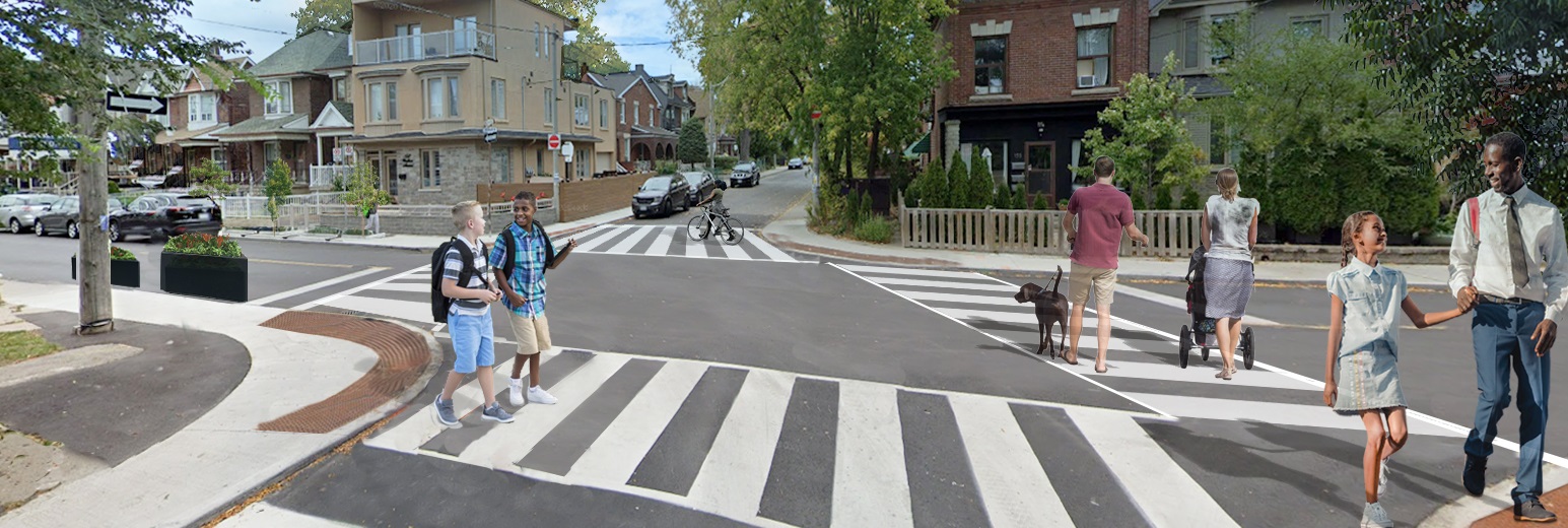 TO_Cycling_Ped's tweet card. July Update: The City has installed cycle tracks on both sides of Hallam Street (Dufferin Street to Bartlett Avenue) and a contra-flow bike lane on north side of Millicent Street (Emerson Avenue to...