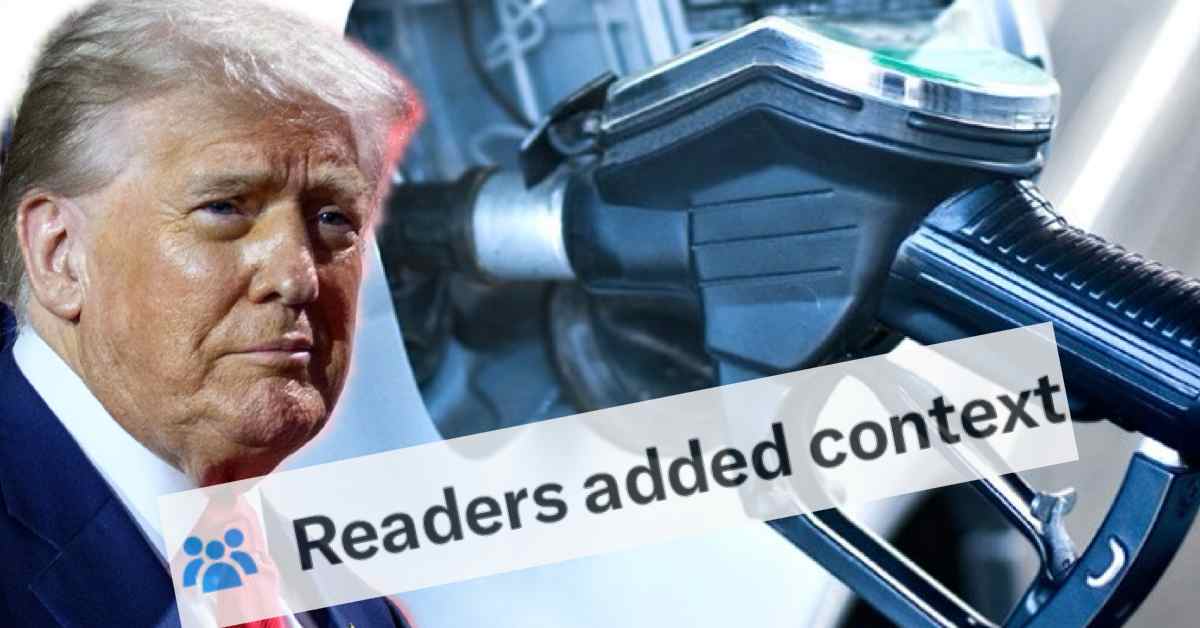 DefendUSAAction's tweet card. Trump continues to falsely claim gas prices are under $2