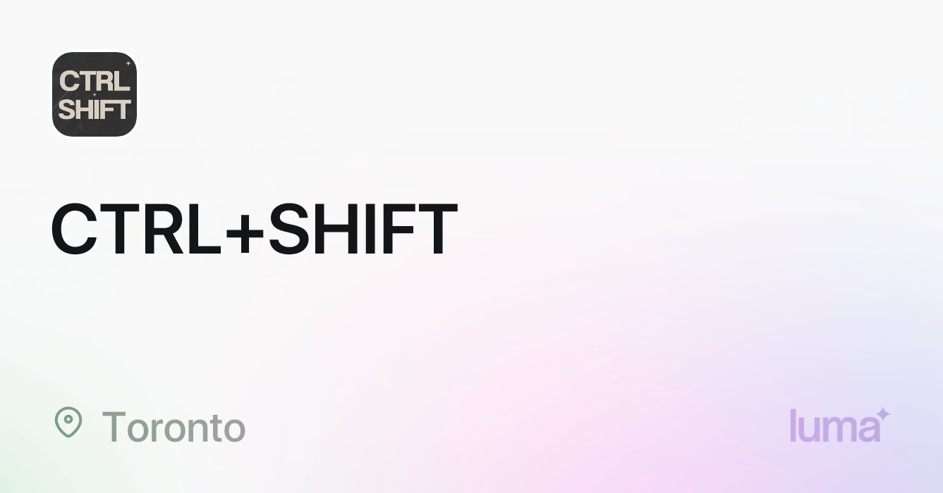 ctrlshift_ai's tweet card. View and subscribe to events from CTRL+SHIFT on Luma. A creative Gen AI meetup