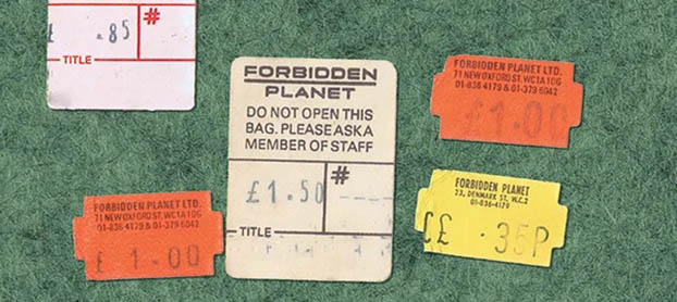 brokenfrontier's tweet card. Revisit the vibrant past of the UK's comics retailing world in Tom Oldham's 'A Little Book of Comic Shop Price Stickers'.