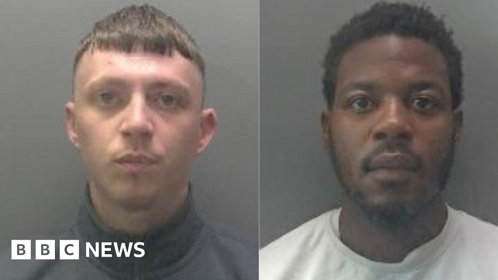 BBCCambs's tweet card. Curtis Seymour, 29, and Billroy Marembo, 27, were sentenced at Peterborough Crown Court.