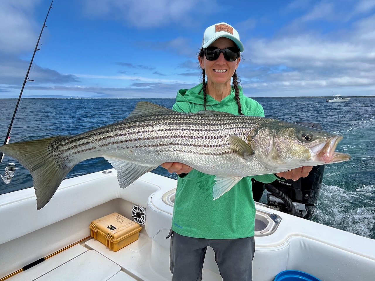 OnTheWaterMedia's tweet card. Excellent striper fishing continues out east, fluke entertain the masses on the south side of Cape, and tuna are taken on jigs, poppers, and trolling gear south of the islands.