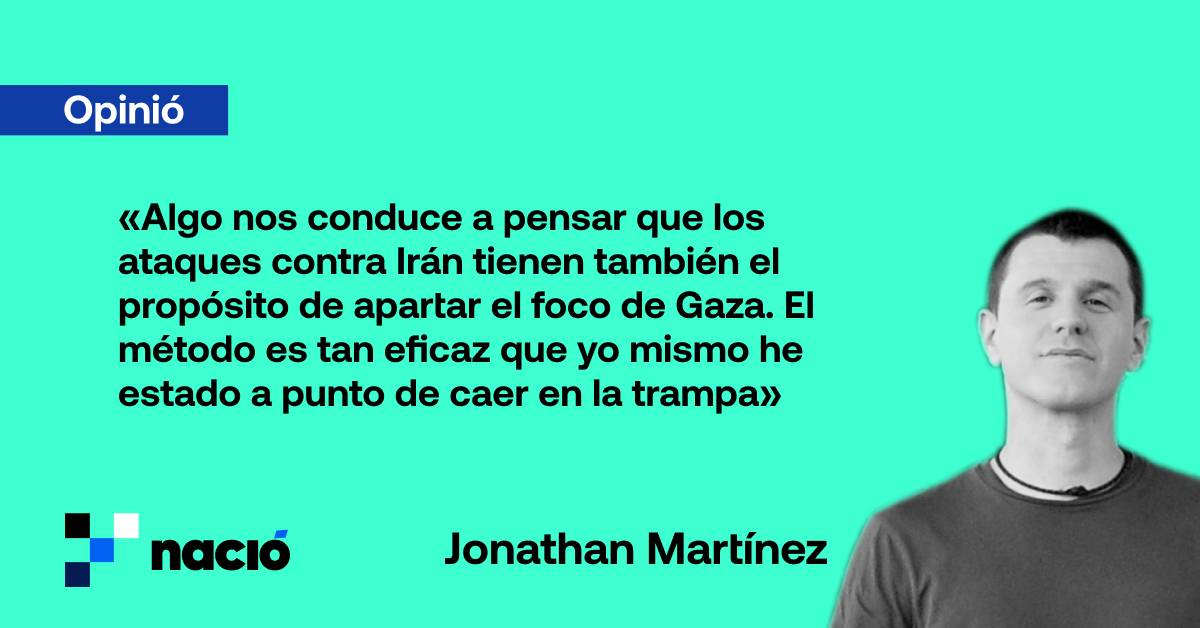 jonathanmartinz's tweet card. «Algo nos conduce a pensar que los ataques contra Irán tienen también el propósito de apartar el foco de Gaza. El método es tan eficaz que yo mismo he estado a punto de caer en la trampa»