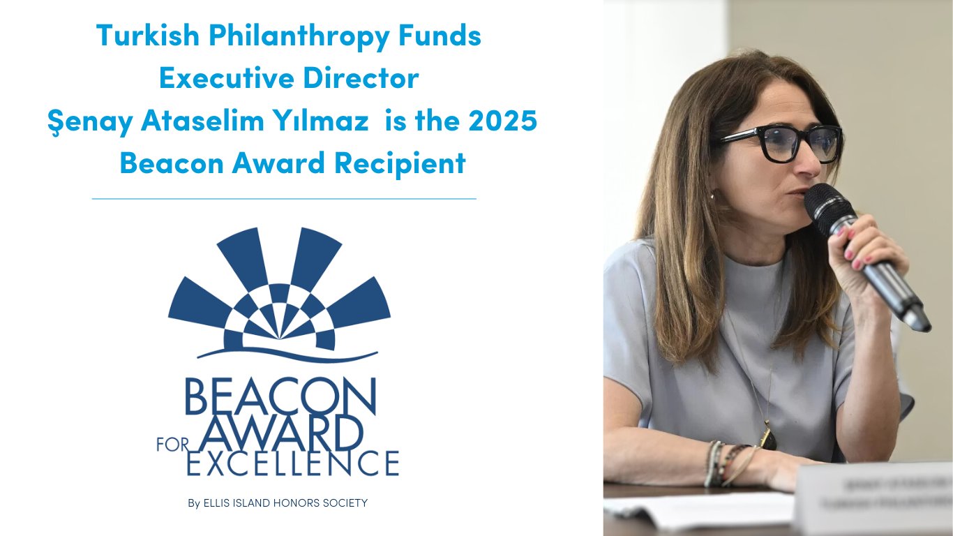 cpcs_gccuny's tweet card. [New York, December 12, 2024] – Turkish Philanthropy Funds is thrilled to announce that our Executive Director, Şenay Ataselim Yılmaz has been selected as a recipient of the prestigious 2025 Beacon...