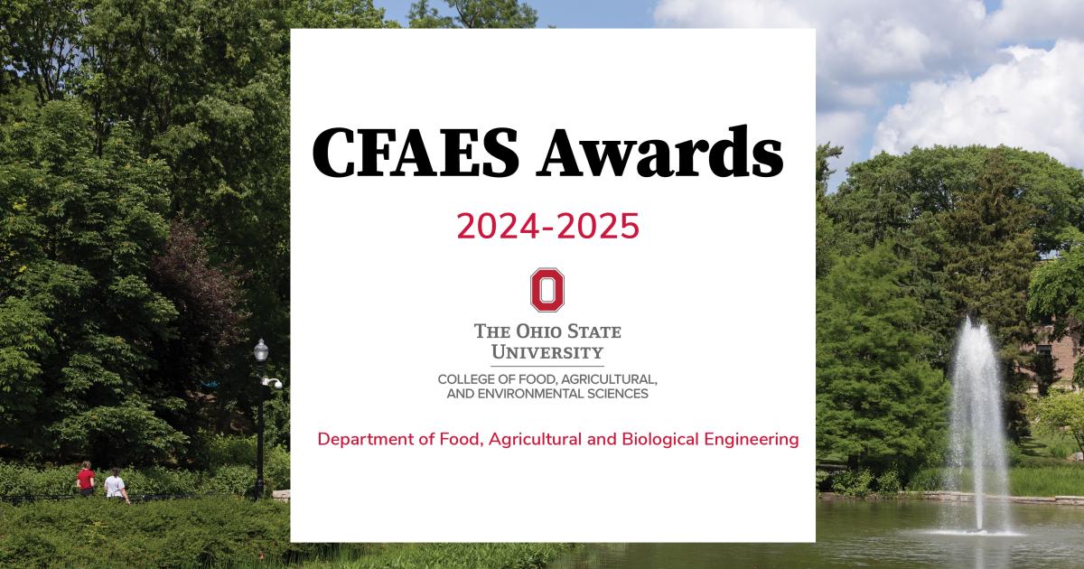OhioStateFABE's tweet card. Earlier this month, the College of Food, Agricultural and Environmental Sciences (CFAES) at Ohio State University held its annual awards ceremony at the 4-H Center, honoring college staff, research,...