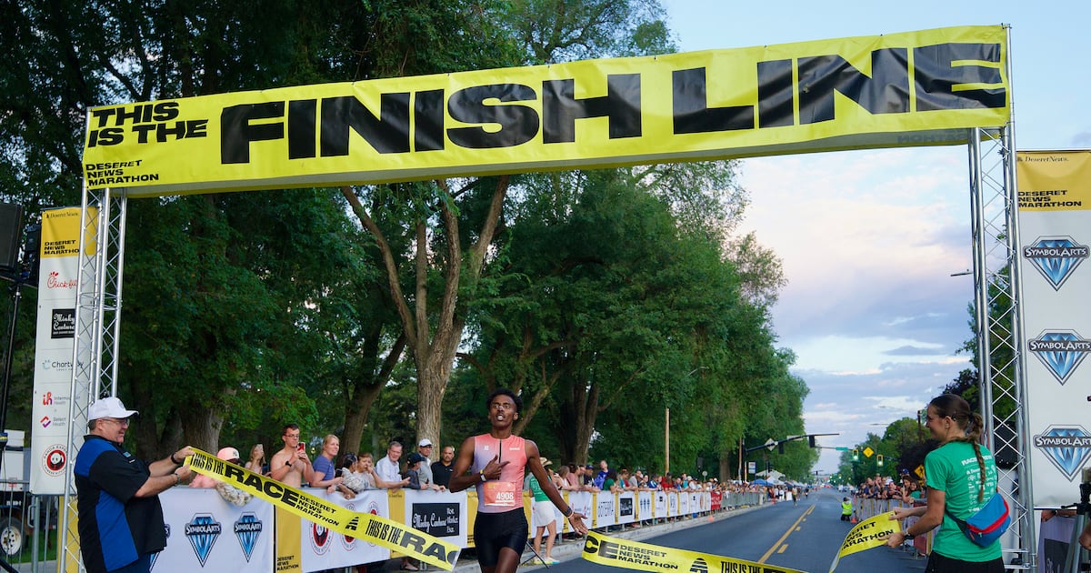 desnewssports's tweet card. UVU alums dominate Deseret News Pioneer Day 10K race again