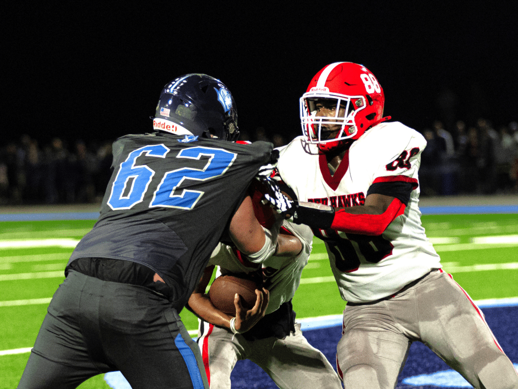 TompkinsWeekly's tweet card. Carmelo Riley-Israel's Hilbert journey begins in 2025. Learn how Groton’s football star joins the Hawks’ young program.