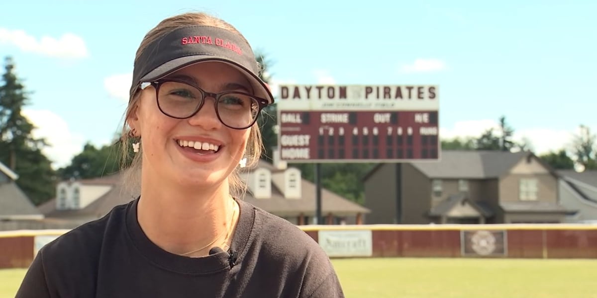 SCUSoftball's tweet card. In this High School Spotlight, FOX 12 goes to the home of the Pirates where a Dayton senior displays a championship leadership.