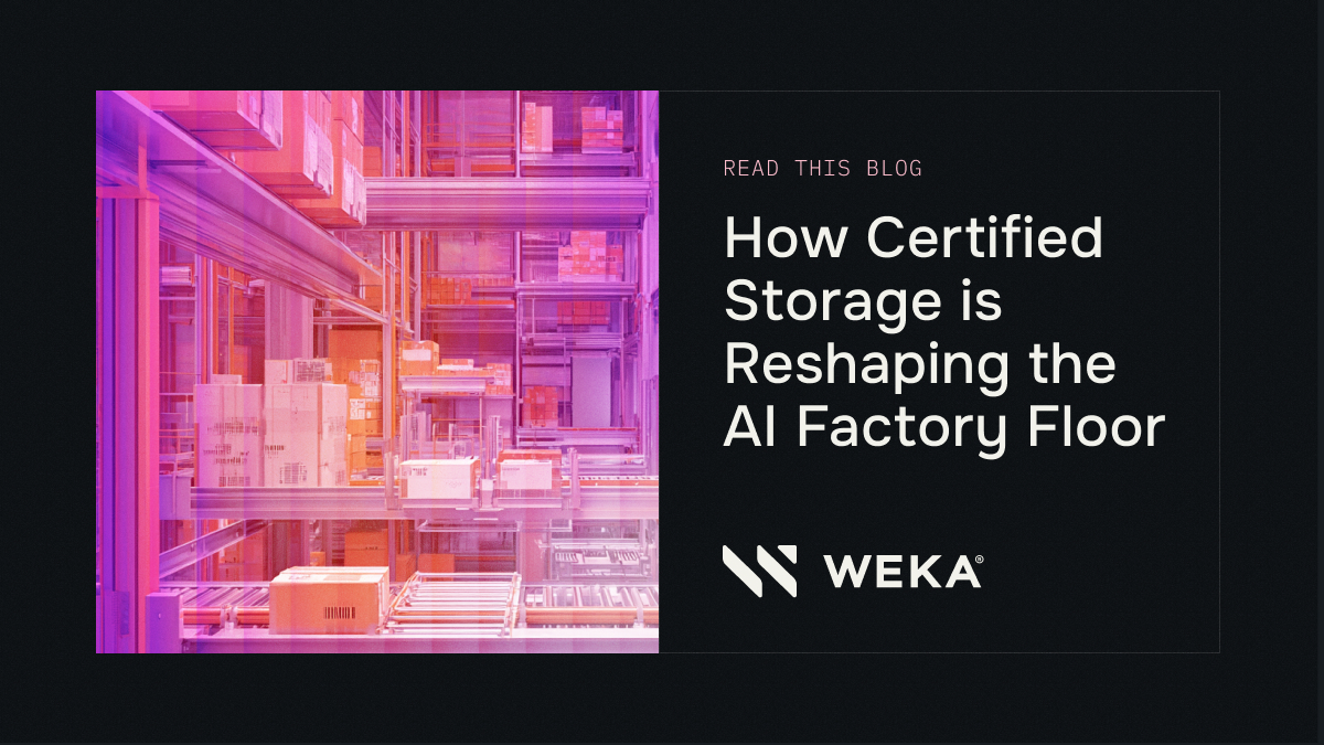 WekaIO's tweet card. Learn how WEKA’s NCP-certified storage for GB200 and HGX systems delivers 1 GB/s per GPU, enabling scalable, ultra-fast AI factories built for the next era.