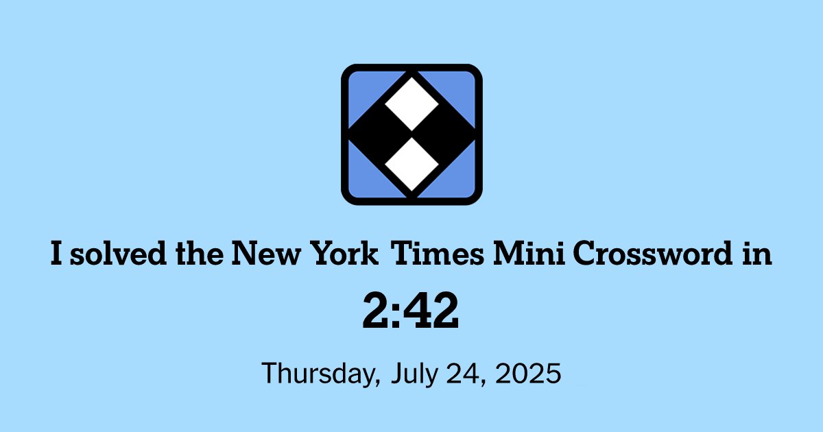 SwethaPD's tweet card. All the fun of the larger New York Times Crossword, but you can solve it in seconds.