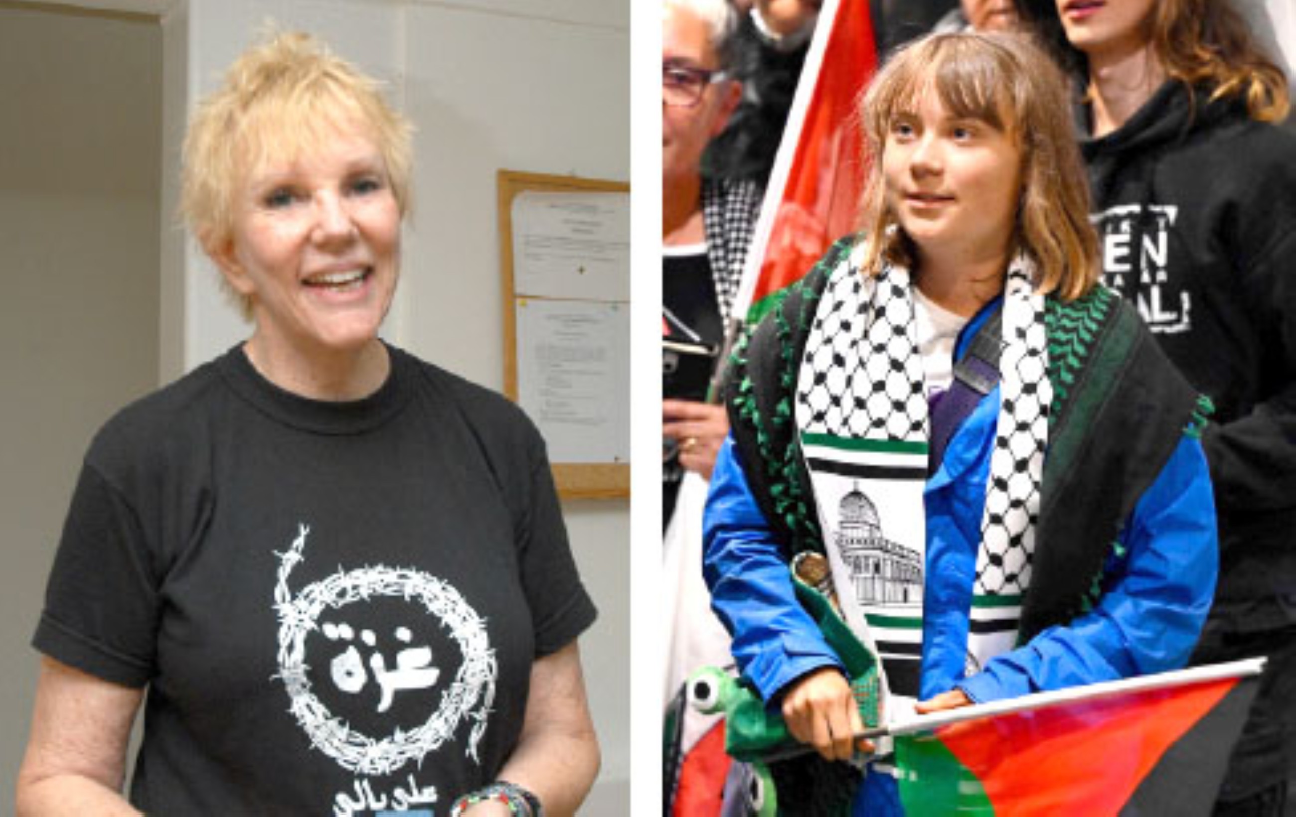 Truegreta's tweet card. Palestine’s tiny strip coastal strip, Gaza, has become a global cause over the past 17 years thanks, in part, to two women called “Greta.” Californian...