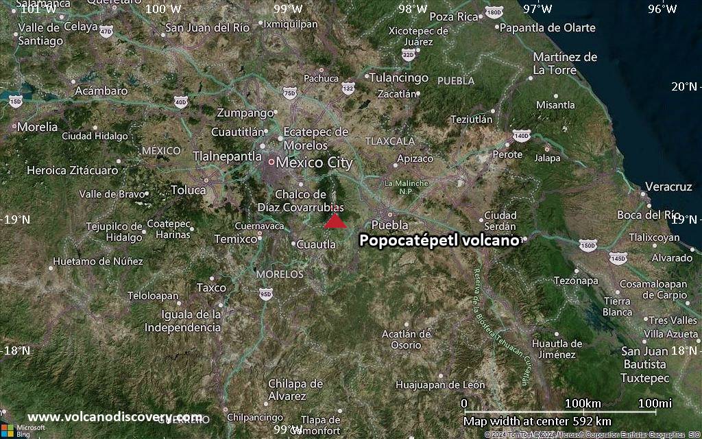 volcanodiscover's tweet card. Popocatepetl volcano (Mexico) news and eruption updates