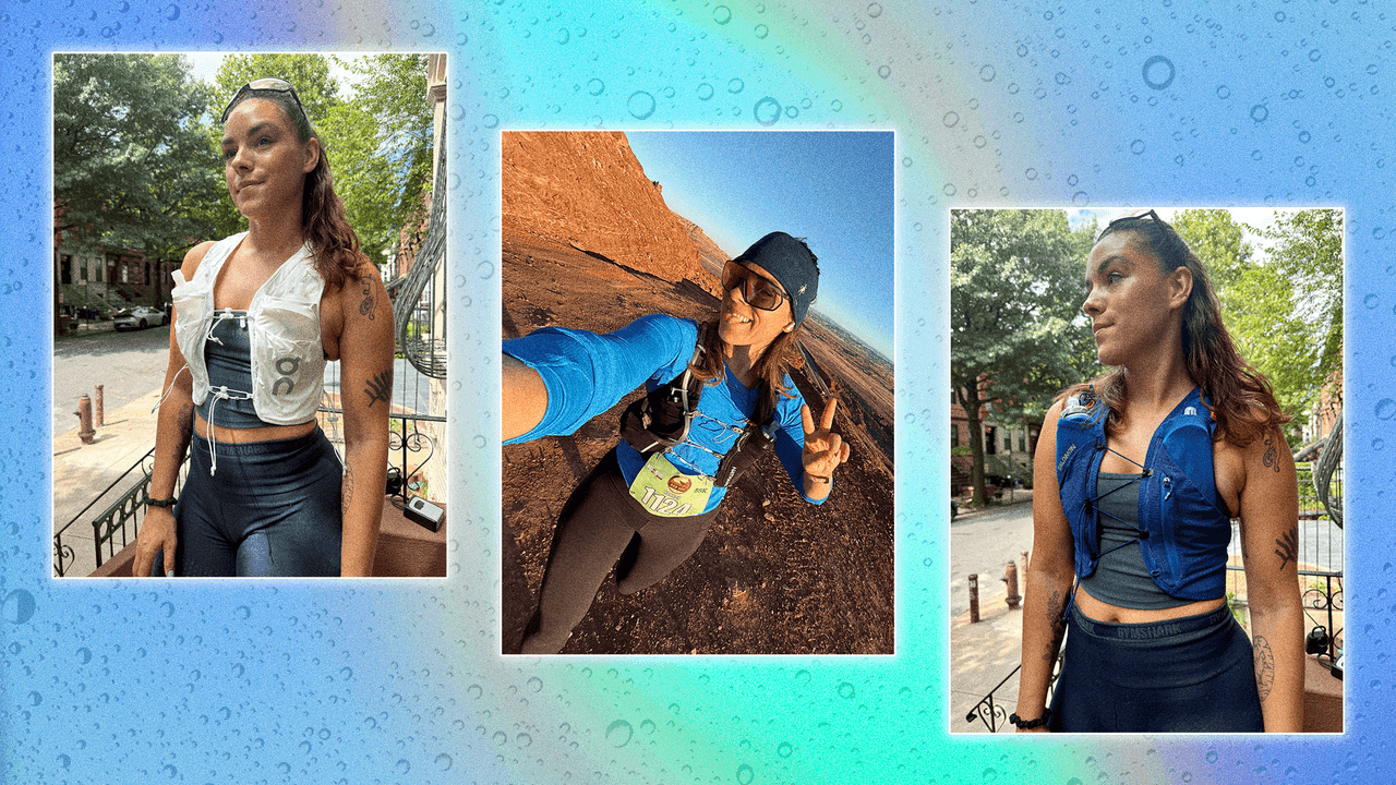 GQMagazine's tweet card. These vests and packs keep your water close at hand—without the bounce.