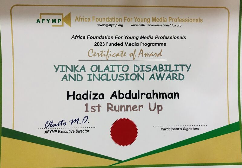 HadizaAbdulrah5's tweet card. This year has been remarkable, spanning from the enriching experience at The Hague Academy for Local Governance to the Africa Foundation for Young Media Professionals AFYMP www.afymp.org 2023...