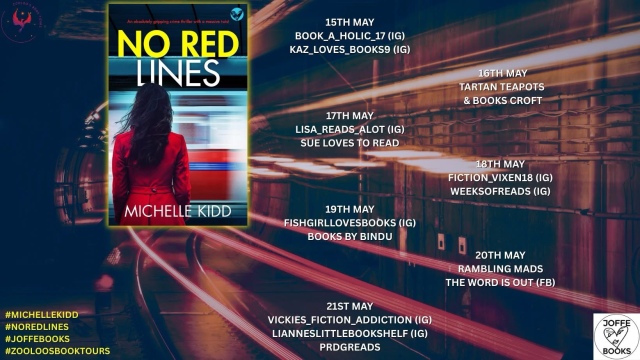 prdg's tweet card. Today I am on the tour for No Red Lines by Michelle Kidd, thank you to Zoé at Zooloos Book Tours for organising it and inviting me to take part and thank you to the author and the publisher for my …