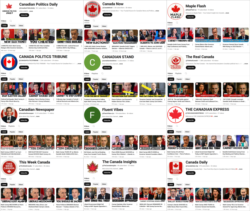 MediaEcosystem's tweet card. Highly partisan AI-generated news reached millions before being removed by YouTube.