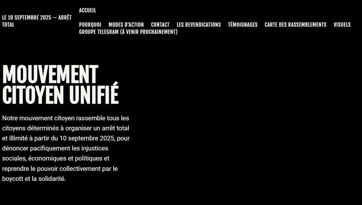GJaunes's tweet card. Après les mesures d'austérité présentées par le Premier ministre pour faire 44 milliards d'euros d'économies, de plus en plus de personnes sur les réseaux appellent à bloquer le pays le 10 septembr...