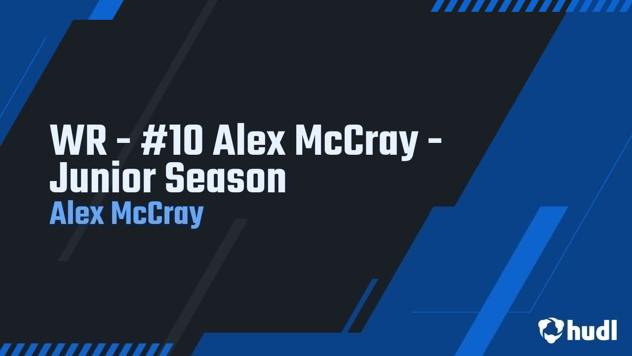 alexmccray33's tweet card. WR - #10 Alex McCray - Junior Season